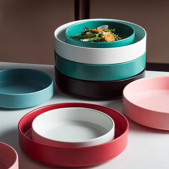 Modern home ceramic tableware oven microwave oven round fruit salad plate cold skin soup plate restaurant cold dish plateLB42402
Modern home ceramic tableware oven microwave oven round fruit salad plate cold skin soup plate restaurant cold dish plateLB42402