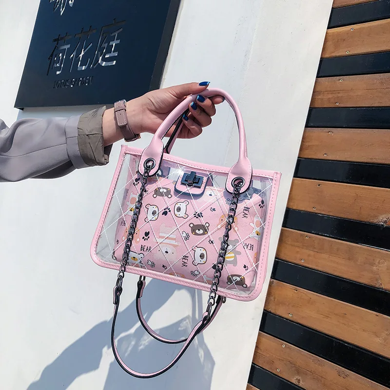 2019 new JIULIN women's small incense wind iron chain small jelly bag shoulder diagonal portable beach transparent
2019 new JIULIN women's small incense wind iron chain small jelly bag shoulder diagonal portable beach transparent
