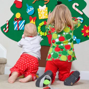 33pcs Felt Christmas Tree DIY Set Xmas Wall Hanging Ornament Decoration for Home L9 #2 
33pcs Felt Christmas Tree DIY Set Xmas Wall Hanging Ornament Decoration for Home L9 #2