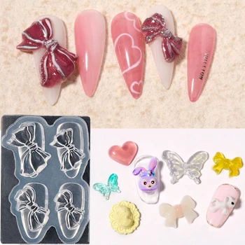 1pcs Silicone Bowknot Heart Butterfly Animal Nail Carve Mold 3D Mould Stamping Design Polish UV Gel DIY Manicure Accessory Tools
1pcs Silicone Bowknot Heart Butterfly Animal Nail Carve Mold 3D Mould Stamping Design Polish UV Gel DIY Manicure Accessory Tools
