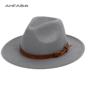 New Women Men Wool Fedora Hat With Leather Ribbon Gentleman Elegant Lady Winter Autumn Wide Brim Jazz Church Panama Sombrero Cap
New Women Men Wool Fedora Hat With Leather Ribbon Gentleman Elegant Lady Winter Autumn Wide Brim Jazz Church Panama Sombrero Cap