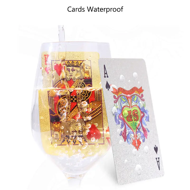New Golden Black Matte Plastic Poker Cards Waterproof 13