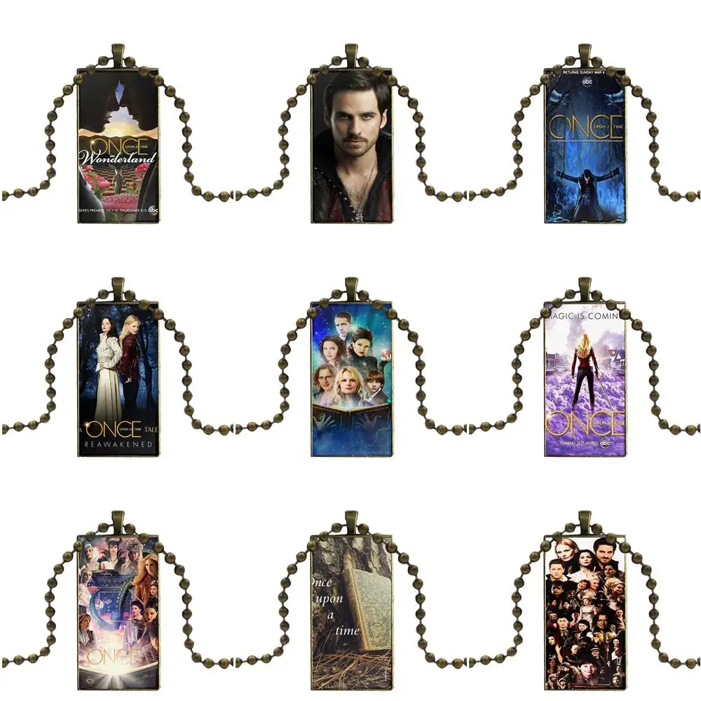Tv Series Once Upon A Time Book Bronze Color Glass Cabochon With Rectangle Shaped Pendant Choker Necklace For Women Men
Tv Series Once Upon A Time Book Bronze Color Glass Cabochon With Rectangle Shaped Pendant Choker Necklace For Women Men