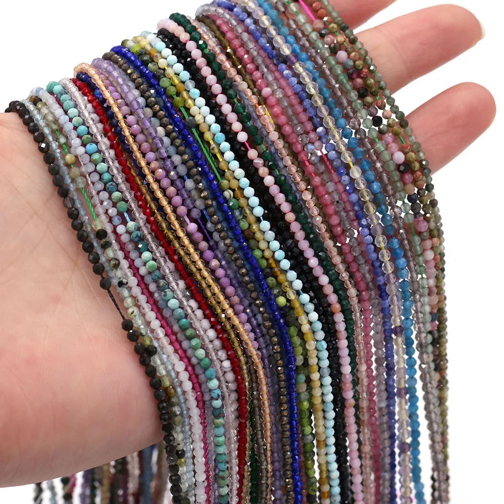 100% Natural Stone Beads Small Faceted Beads for Women Jewelry Making DIY Necklace Bracelet Accessories 2-3mm 16inch
100% Natural Stone Beads Small Faceted Beads for Women Jewelry Making DIY Necklace Bracelet Accessories 2-3mm 16inch