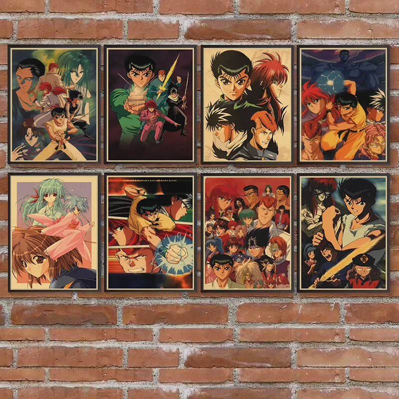 Japanese Anime YuYu Hakusho Vintage Kraft Paper Anime Posters Living Room Home Bar Cafe Wall Art Decoration
Japanese Anime YuYu Hakusho Vintage Kraft Paper Anime Posters Living Room Home Bar Cafe Wall Art Decoration