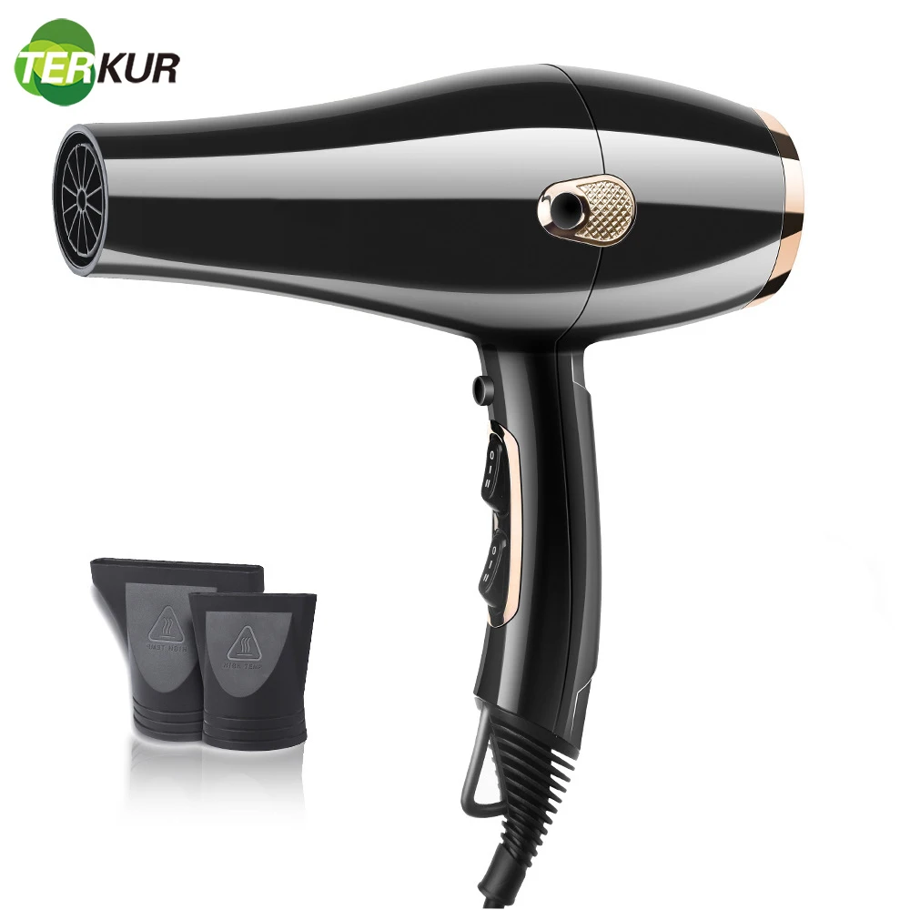 

Salon Professional Hair Dryer 2000W Blow Hot and Cold Air Collecting Nozzle Blowdryer Multifunction 6 Gears Adjustable EU