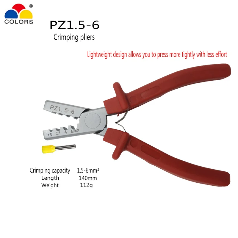 PZ1.5-6 Crimping Tool Alicate Prensa Terminal Crimping Pliers For Terminals Crimper Hand Tools
PZ1.5-6 Crimping Tool Alicate Prensa Terminal Crimping Pliers For Terminals Crimper Hand Tools