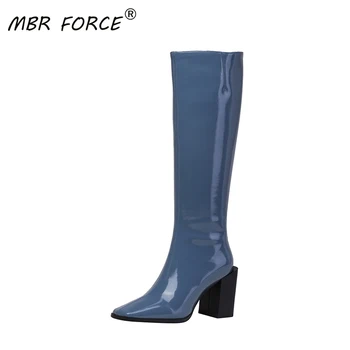 MBR FORCE autumn and winterfashion casual European and American style blue patent leather non-slip and waterproof high boots
MBR FORCE autumn and winterfashion casual European and American style blue patent leather non-slip and waterproof high boots