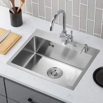 AUSWIND Handmade Stainless Steel Kitchen Sink Sink Vegetable Kitchen Sinks Single Slot Dish Basin Single Kitchen Sink Drain
AUSWIND Handmade Stainless Steel Kitchen Sink Sink Vegetable Kitchen Sinks Single Slot Dish Basin Single Kitchen Sink Drain