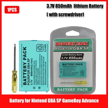 Rechargeable 850mAh Li-ion Battery for Nintendo Game Boy Advance SP Systems + Screwdriver Replaceable Battery For GBA SP
Rechargeable 850mAh Li-ion Battery for Nintendo Game Boy Advance SP Systems + Screwdriver Replaceable Battery For GBA SP
