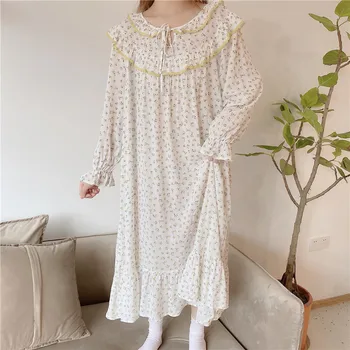 floral print cute nightgowns loose ladies sleepdress long sleeve ruffles peter pan collar home clothes women pyjama student Y101
floral print cute nightgowns loose ladies sleepdress long sleeve ruffles peter pan collar home clothes women pyjama student Y101