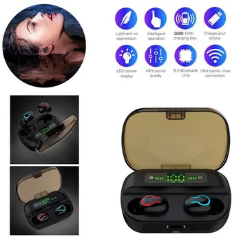50# Wireless Earphones Bluetooth 5.0 TWS Headset HIFI Mini In-ear Sports Running Earphone Support iOS/Android Phones HD Call
50# Wireless Earphones Bluetooth 5.0 TWS Headset HIFI Mini In-ear Sports Running Earphone Support iOS/Android Phones HD Call