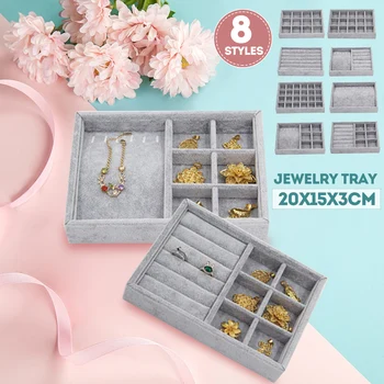 8 Style Elegant Grey Velvet Stackable Jewelry Ring Earring Bracelet Display Tray 24 Girds Case Holder Organizers Storage Showcas
8 Style Elegant Grey Velvet Stackable Jewelry Ring Earring Bracelet Display Tray 24 Girds Case Holder Organizers Storage Showcas