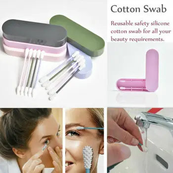 Reusable Cotton Swab Ear Cleaning tool Cosmetic Cotton Buds Silicone Swabs +Case Send In Random Color
Reusable Cotton Swab Ear Cleaning tool Cosmetic Cotton Buds Silicone Swabs +Case Send In Random Color