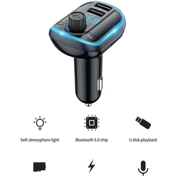 Car MP3 With Aperture Breathing Light Blue Light MP3 Player Bluetooth Quick Charge Bluetooth Handsfree Car Kit Accessory For Car
Car MP3 With Aperture Breathing Light Blue Light MP3 Player Bluetooth Quick Charge Bluetooth Handsfree Car Kit Accessory For Car