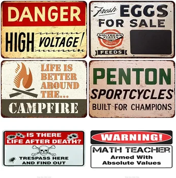 Is there life after death Trespass here and find out Danger Metal Tin Signs Vintage Campfife Home Plaque Painting Wall Decor
Is there life after death Trespass here and find out Danger Metal Tin Signs Vintage Campfife Home Plaque Painting Wall Decor
