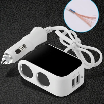 120W Car Cigarette Lighter High-power One- to-Two USB Holder 60cm Line Auto Vehicle Power compatible GPS mobile phone flat plate
120W Car Cigarette Lighter High-power One- to-Two USB Holder 60cm Line Auto Vehicle Power compatible GPS mobile phone flat plate