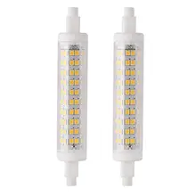 

2 Pcs 120LED 10W 1100LM R7S 118mm Dimmable 100-265V 3000K Warm White Double Ended Tungsten Halogen Bulbs Replacement