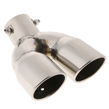 Car EXHAUST Tail Dual Muffler Tip Pipe Fit Toyota Hyundai IX25 Silver 
Car EXHAUST Tail Dual Muffler Tip Pipe Fit Toyota Hyundai IX25 Silver