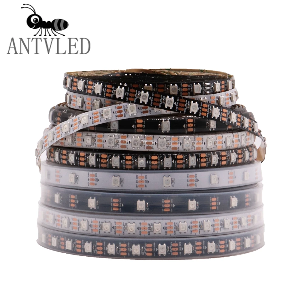 WS2812B Smart RGB LED Strip WS2812 5050 LED Strip Light Individually Addressable Tape 30/60/74/96/144Leds/m Black/White PCB DC5V
WS2812B Smart RGB LED Strip WS2812 5050 LED Strip Light Individually Addressable Tape 30/60/74/96/144Leds/m Black/White PCB DC5V