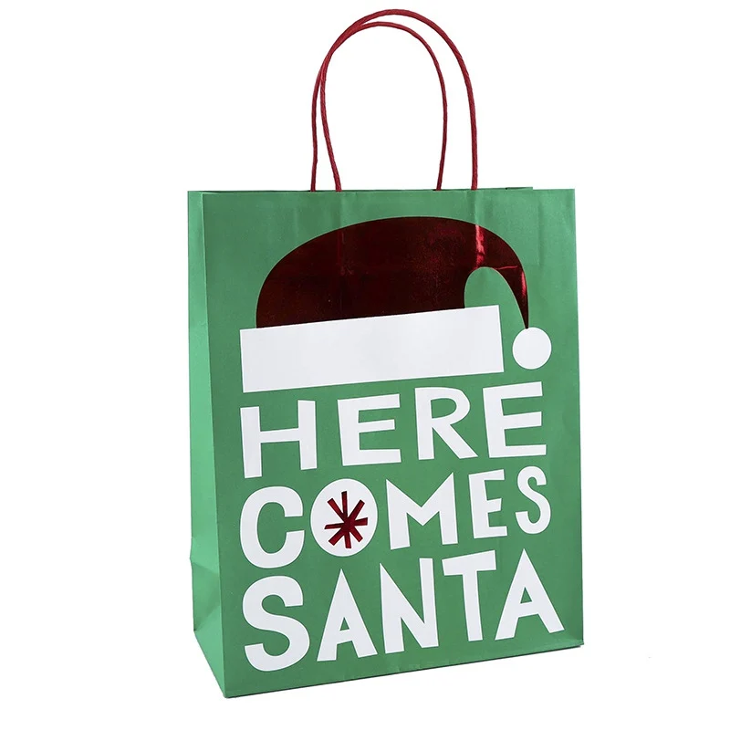 christmas gift bag lovely christmas tree paper bags with handle