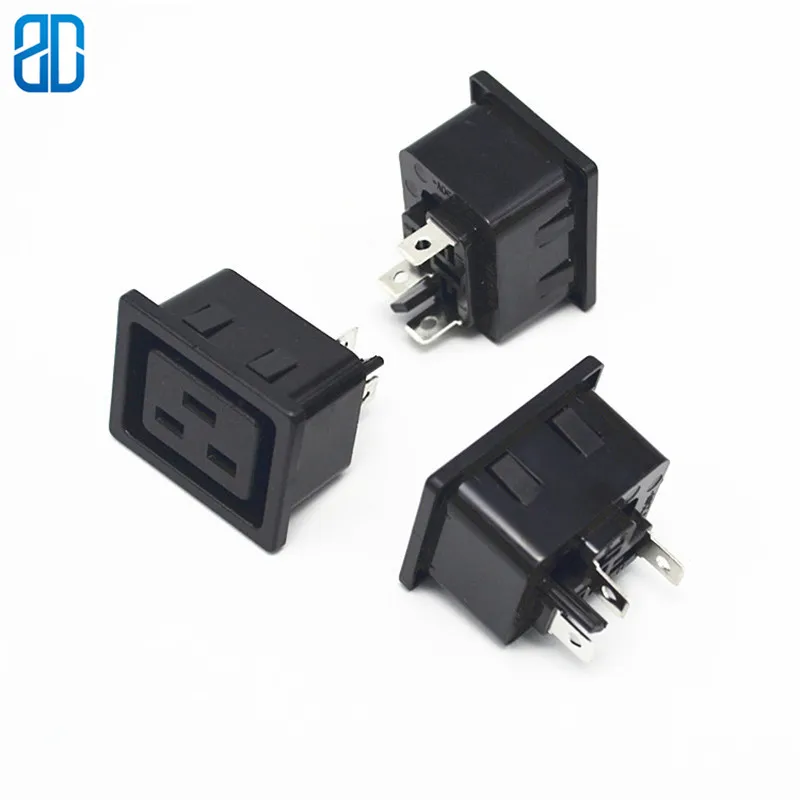 Chassis Female 3PIN AC IEC320 C19 C20 Inline Socket Plug Adapter Industrial Power Connector Supply Output Outlet 10A/250V | Электроника