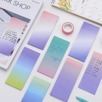 Long Gradient Color Scrapbook Sticker Memo Pads Post School Supplies Sticky Notes Office Stationery
Long Gradient Color Scrapbook Sticker Memo Pads Post School Supplies Sticky Notes Office Stationery