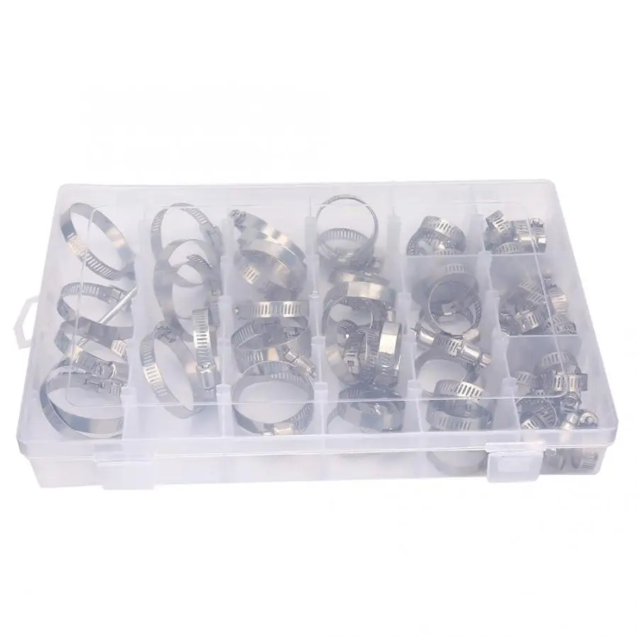 80pcs/box Stainless Steel Hose Spring Clip Water Pipe Air Tube Clamp Fastener Assortment Set 304 Stainless Dteel
80pcs/box Stainless Steel Hose Spring Clip Water Pipe Air Tube Clamp Fastener Assortment Set 304 Stainless Dteel
