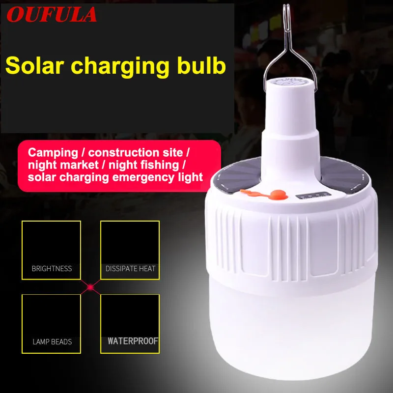 Multifunctional solar charging battery DC LED Night stall bulb tent lamp camping device emergency lighting
Multifunctional solar charging battery DC LED Night stall bulb tent lamp camping device emergency lighting