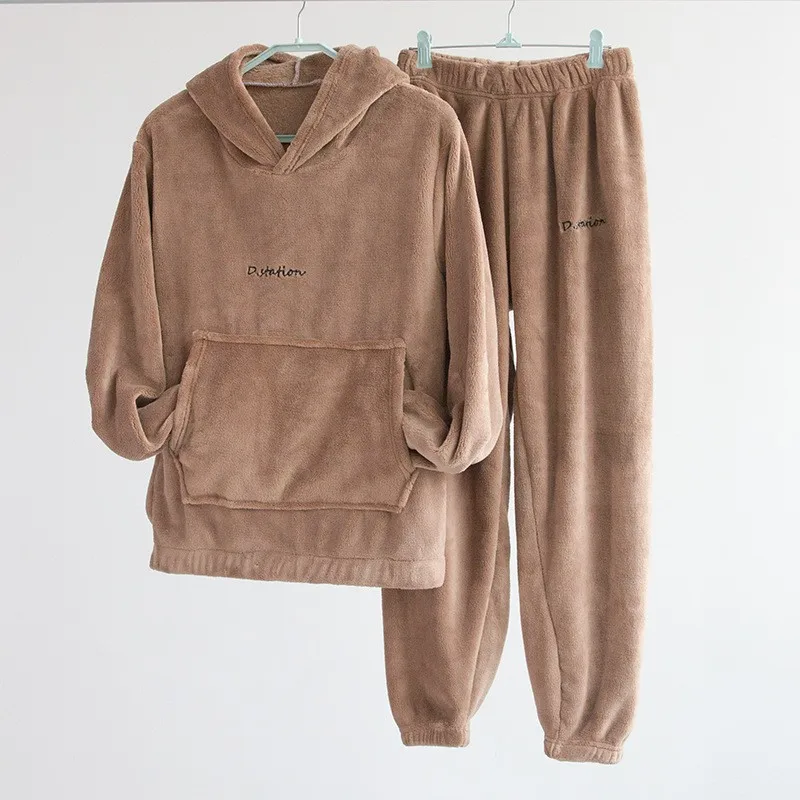 Women Pajamas Set Winter Warm Flannel Pajamas Homewear Thick Female Sleepwear Plush Pyjamas Suit Sweatshirt Hoodies Solid Color 
Women Pajamas Set Winter Warm Flannel Pajamas Homewear Thick Female Sleepwear Plush Pyjamas Suit Sweatshirt Hoodies Solid Color