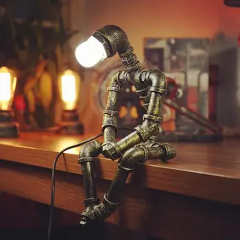 Retro Water Pipe Robot Night Light Industrial Style Night Lamp for Restaurant Bar Decor Light Simple Lamp Loft Light
Retro Water Pipe Robot Night Light Industrial Style Night Lamp for Restaurant Bar Decor Light Simple Lamp Loft Light