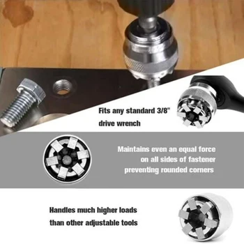 Tool Socket Wrench Nut bolt removal 2pcs Metric Single Head Universal Tightener
Tool Socket Wrench Nut bolt removal 2pcs Metric Single Head Universal Tightener