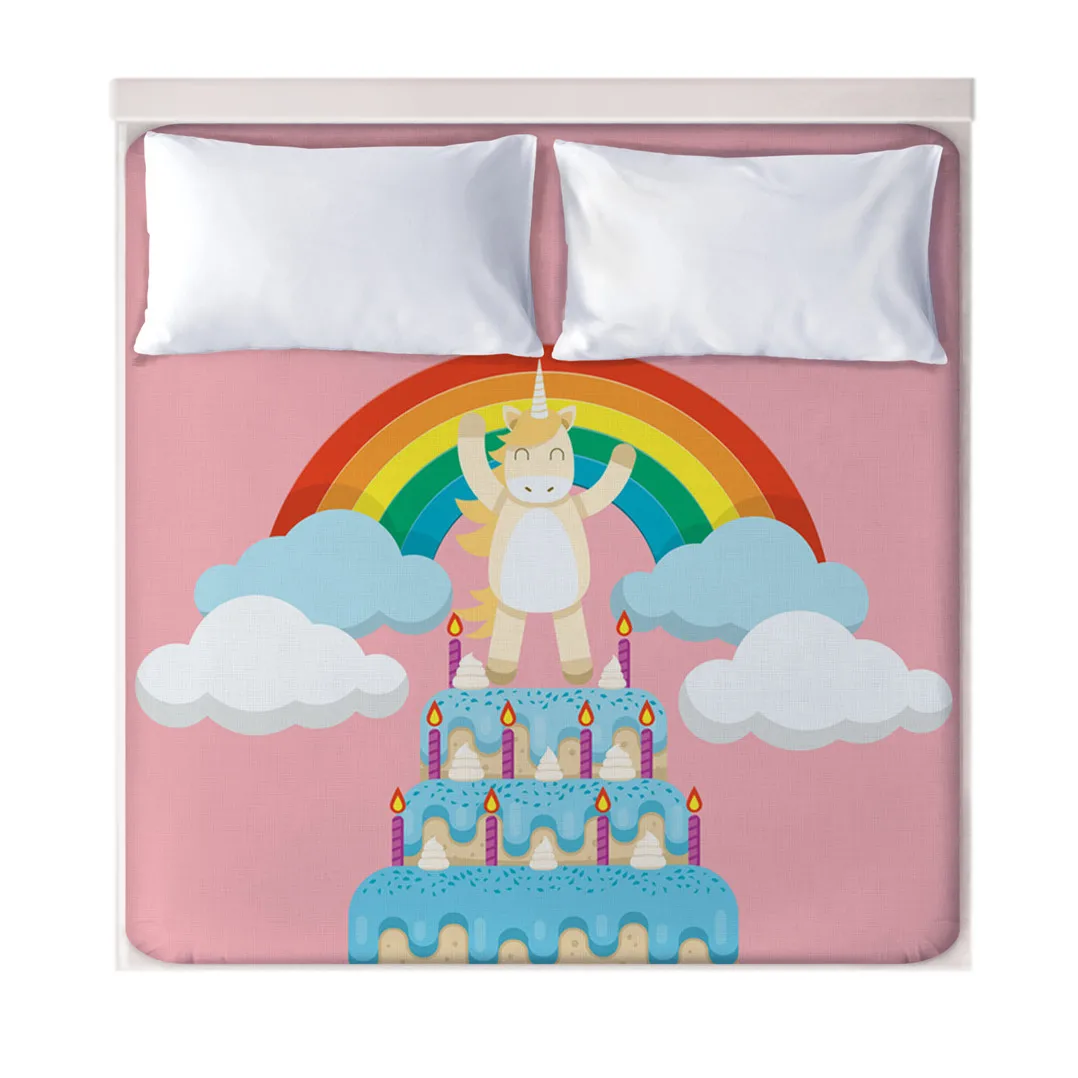 3D Cartoon Unicorn Fitted Sheets 3D Cartoon Unicorn Fitted Sheets