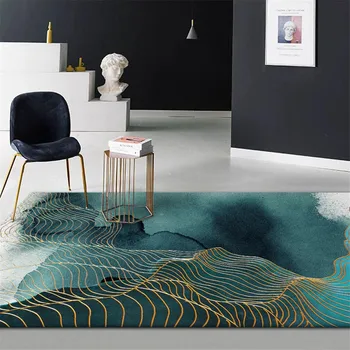 Abstract Green Golden Strip Carpet For Floor Chinese Painting Pattern Anti-slip Carpet Bathroom Fashion 3D Rug Mat Entrance Door
Abstract Green Golden Strip Carpet For Floor Chinese Painting Pattern Anti-slip Carpet Bathroom Fashion 3D Rug Mat Entrance Door