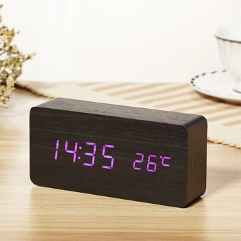 Wooden Bamboo Temperature Sounds Control Desktop Clocks With Silent LED Alarm Clock Digital Watch Electronic Clocks Despertador
Wooden Bamboo Temperature Sounds Control Desktop Clocks With Silent LED Alarm Clock Digital Watch Electronic Clocks Despertador