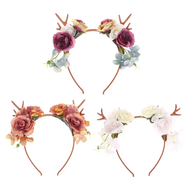 Christmas Colorful Rose Flower Headband Wedding Bridal Fairy Antlers Hair Hoop B95F
Christmas Colorful Rose Flower Headband Wedding Bridal Fairy Antlers Hair Hoop B95F
