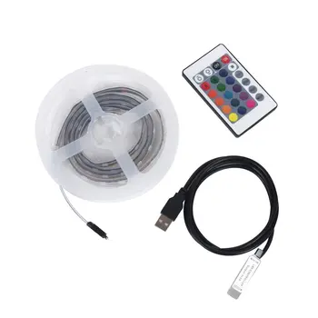 LED strip USB 24key RGB light 1M 2M Tape no Waterproof DC 5V 5050 SMD TV LCD Background Lighting String with IR Controller 2018
LED strip USB 24key RGB light 1M 2M Tape no Waterproof DC 5V 5050 SMD TV LCD Background Lighting String with IR Controller 2018