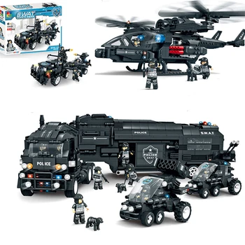 City Police SWAT Helicopter Car Boat Carrier Building Block Small DIY Brick Toys Mini Figures For Children Boys Gifts
City Police SWAT Helicopter Car Boat Carrier Building Block Small DIY Brick Toys Mini Figures For Children Boys Gifts