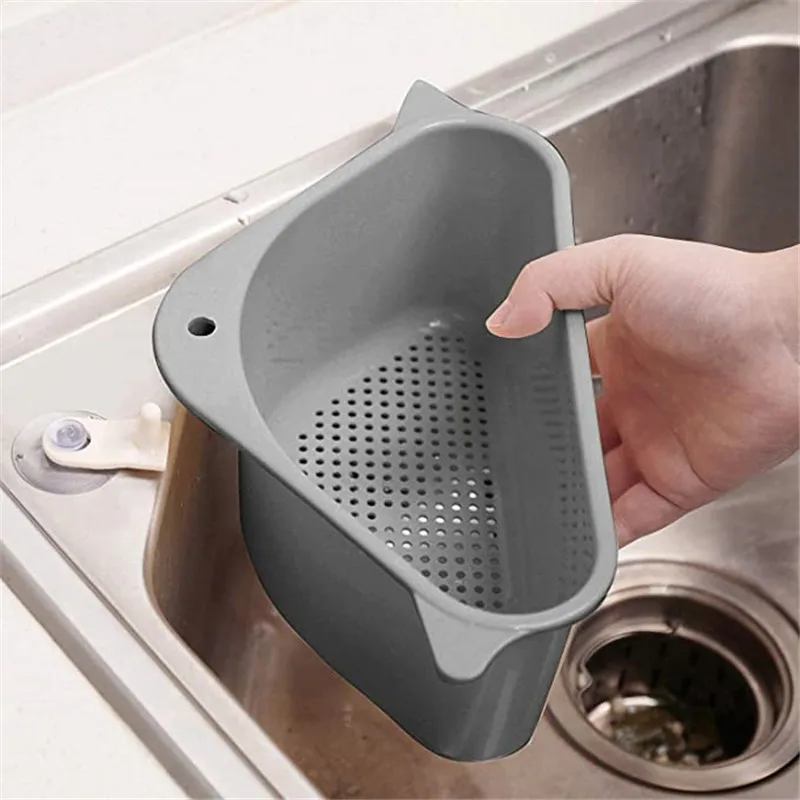 Kitchen Triangular Sink Strainer Drain Vegetable Fruite Drainer Basket Suction Cup Sponge Holder Storage Rack Sink Filter Shelf
Kitchen Triangular Sink Strainer Drain Vegetable Fruite Drainer Basket Suction Cup Sponge Holder Storage Rack Sink Filter Shelf