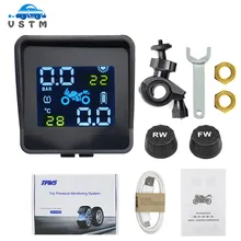 Best quality USB Solar Charging Motorcycle TPMS Motor Tire Pressure Tyre Temperature Monitoring Alarm System with 2 External Best quality USB Solar Charging Motorcycle TPMS Motor Tire Pressure Tyre Temperature Monitoring Alarm System with 2 External