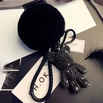 Multicolor Fluffy Pompon Rabbit Fur Ball Keychain Pendant Women Bag Charms Rhinestone Animal bear Trinket Key Ring Accessories 
Multicolor Fluffy Pompon Rabbit Fur Ball Keychain Pendant Women Bag Charms Rhinestone Animal bear Trinket Key Ring Accessories