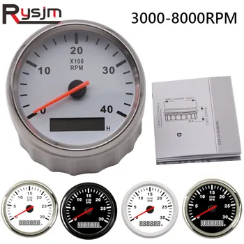 Boat Marine Car Tachometer 85mm tacometro moto with LCD Hourmeter 3000/4000/6000/8000 RPM Tachometer Gauge 9~32V Red Backlight
Boat Marine Car Tachometer 85mm tacometro moto with LCD Hourmeter 3000/4000/6000/8000 RPM Tachometer Gauge 9~32V Red Backlight