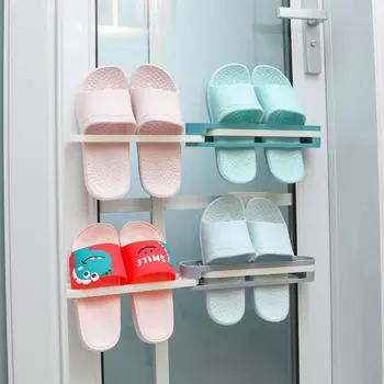 Bathroom Slippers Rack Wall Mounted Shoe Organizer Rack Folding Slippers Holder Shoes Hanger Self Adhesive Storage Towel Racks
Bathroom Slippers Rack Wall Mounted Shoe Organizer Rack Folding Slippers Holder Shoes Hanger Self Adhesive Storage Towel Racks