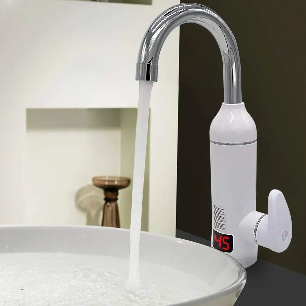 Electric Kitchen Instant Heating Gold Faucet Heater Hot Cold Dual-use Tankless Water Quickly Heating Tap Shower with LED Display
Electric Kitchen Instant Heating Gold Faucet Heater Hot Cold Dual-use Tankless Water Quickly Heating Tap Shower with LED Display