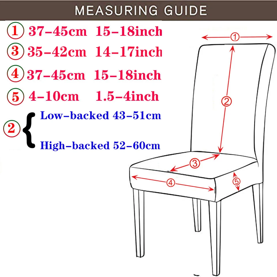 Двухслойный тканевый эластичный чехол на стул для кухни/свадьбы эластичные