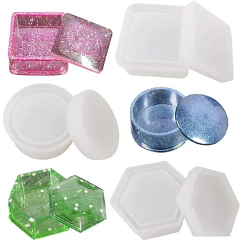 3 PCS Box Molds with Lid, Resin Jewelry Container Box with Hexagon Square Cylinder Storage Box Mold
3 PCS Box Molds with Lid, Resin Jewelry Container Box with Hexagon Square Cylinder Storage Box Mold