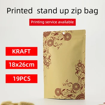 18x26cm 19pcs stand up pouch with zipper brown kraft paper zip lock bag kraft aluminum coffee tea sanck food packaging bag
18x26cm 19pcs stand up pouch with zipper brown kraft paper zip lock bag kraft aluminum coffee tea sanck food packaging bag