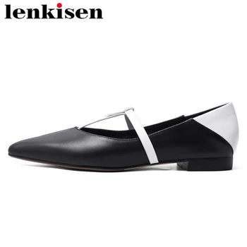 Lenkisen handmade full grain leather high quality pointed toe low heel mixed color slip on office lady daily women pumps L86
Lenkisen handmade full grain leather high quality pointed toe low heel mixed color slip on office lady daily women pumps L86