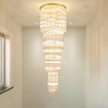K9 Crystal Chandelier Long Staircase Fixture Modern Loft Lamp Long Light Simple Luxury Villa Living Room Large Lighting
K9 Crystal Chandelier Long Staircase Fixture Modern Loft Lamp Long Light Simple Luxury Villa Living Room Large Lighting