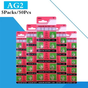 50PCS/ Lot AG2 LR726 396A Button Batteries SR726 196 397 Cell Coin Alkaline Battery 1.55V AG2 SR726 LR59 For Watch Toys Remote
50PCS/ Lot AG2 LR726 396A Button Batteries SR726 196 397 Cell Coin Alkaline Battery 1.55V AG2 SR726 LR59 For Watch Toys Remote